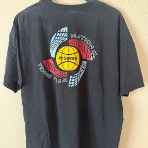 K-Swiss Black Men's National Tennis Team Logo Size XL